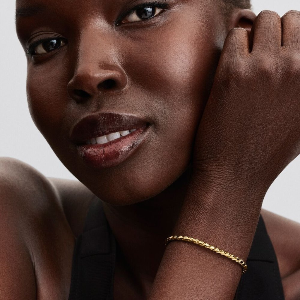 Bracciale Maglia Spiga con Chiusura a Sfera
