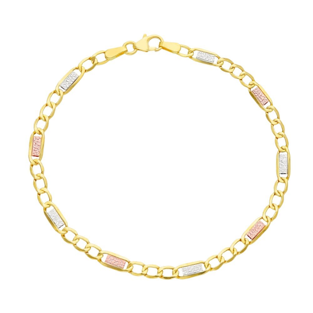 Songa Antonio - Bracciale A Catena - Oro Tre Colori