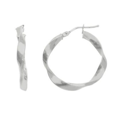 Songa Antonio - Orecchini Cerchio - Oro Bianco - 18 Ct