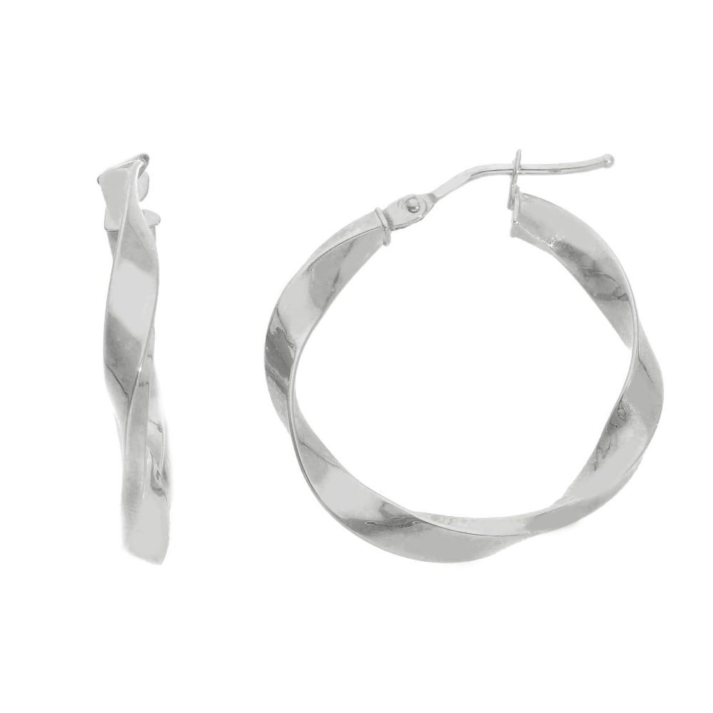 Songa Antonio - Orecchini Cerchio - Oro Bianco - 18 Ct
