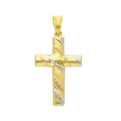 Songa Antonio - Croci Modell - Oro Tre Colori - 18 Ct