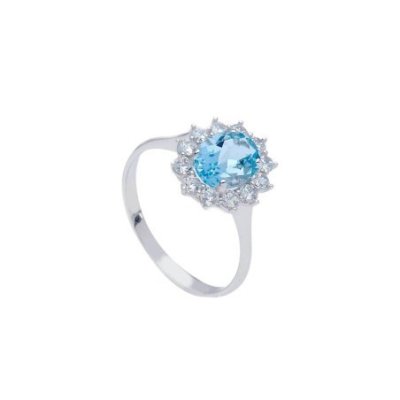 Songa Antonio - Anello Solitario - Oro Bianco - 18Ct