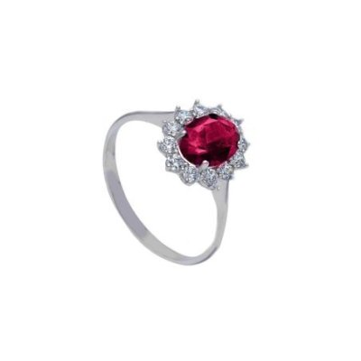 Songa Antonio - Anello Solitario - Oro Bianco - 18 Ct