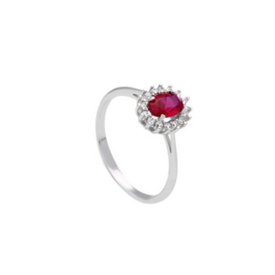 Songa Antonio - Anello Pietra Singola - Oro Bianco - 18 Ct