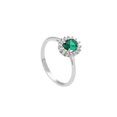 Songa Antonio - Anello Pietra Singola - Oro Bianco - 18 Ct