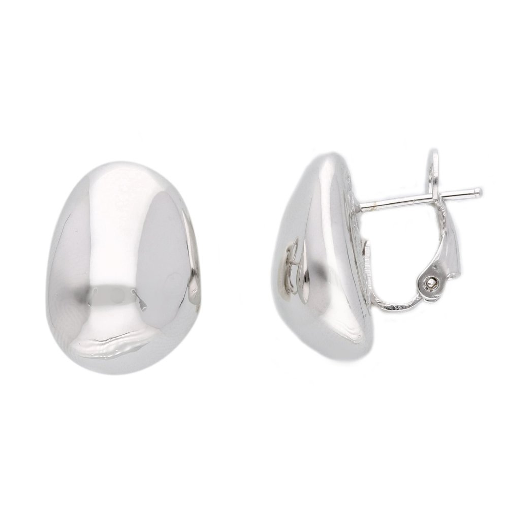 Songa Antonio - Orecchini Perno Clips - Oro Bianco