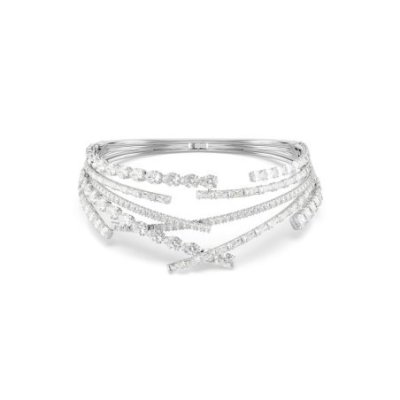 Swarovski - Girocollo Matrix - Placcato Rodio - Bianco