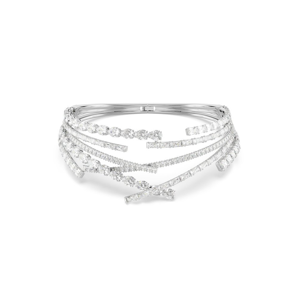 Swarovski - Girocollo Matrix - Placcato Rodio - Bianco