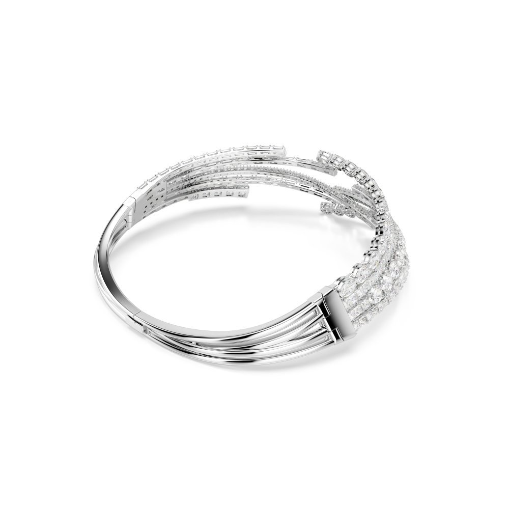 Swarovski - Girocollo Matrix - Placcato Rodio - Bianco