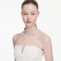 Swarovski - Girocollo Matrix - Placcato Rodio - Bianco