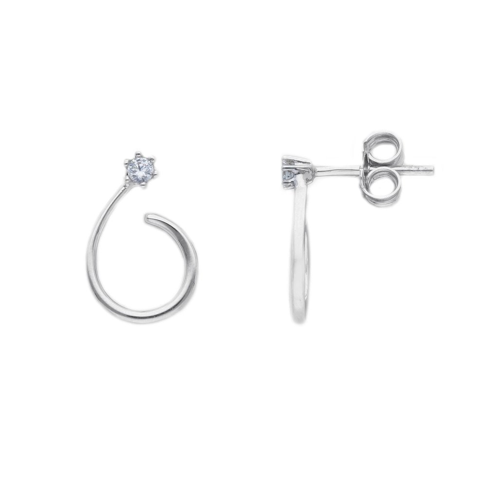 Songa Antonio - Orecchini Lobo - Oro Bianco - 18 Ct