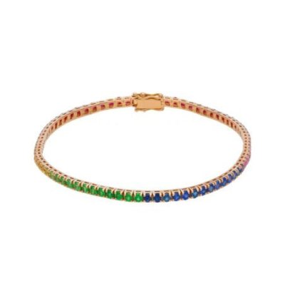 Songa Antonio - Bracciale Tennis - Oro Rosa - Zaffiro