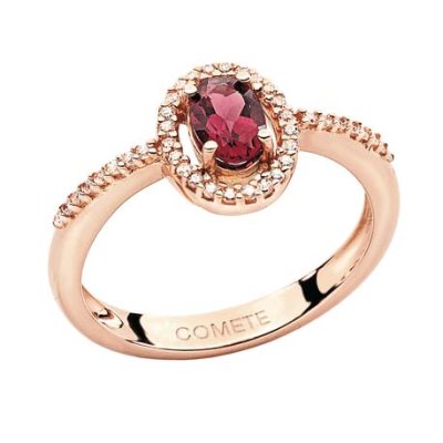Comete Gioielli - Anello Oro 18 Kt - Tormalina Rosa