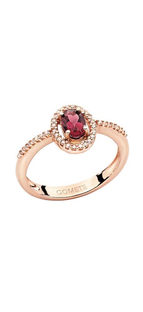Comete Gioielli - Anello Oro 18 Kt - Tormalina Rosa