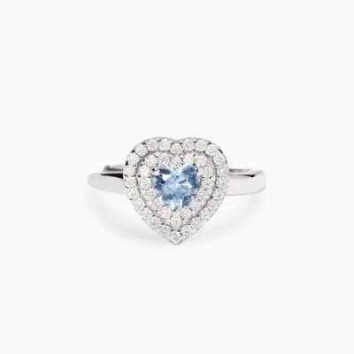 Mabina - Anello Argento 925 - Acquamarina Sintetica