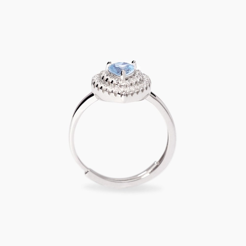 Mabina - Anello Argento 925 - Acquamarina Sintetica