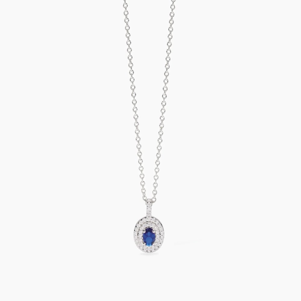 Mabina - Girocollo In Argento - Zaffiro Sintetico Mabina - Girocollo In Argento - Zaffiro Sintetico