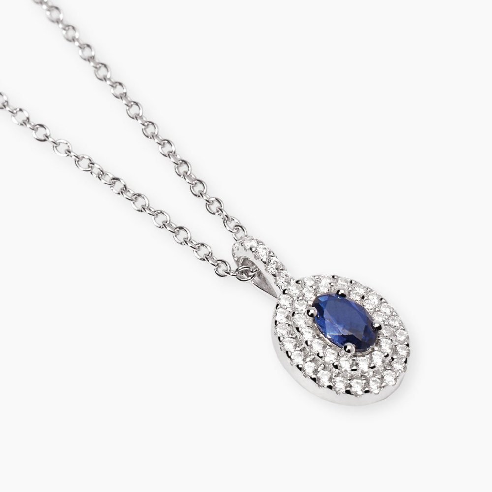 Mabina - Girocollo In Argento - Zaffiro Sintetico Mabina - Girocollo In Argento - Zaffiro Sintetico