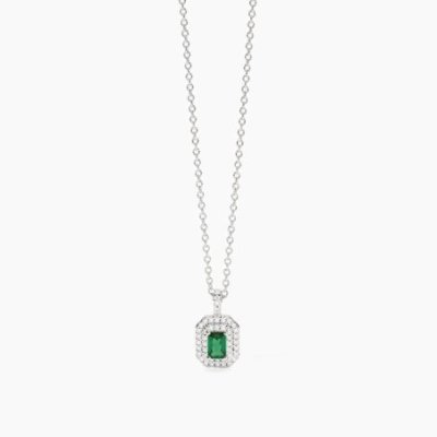 Mabina - Girocollo Argento 925 - Smeraldo Sintetico