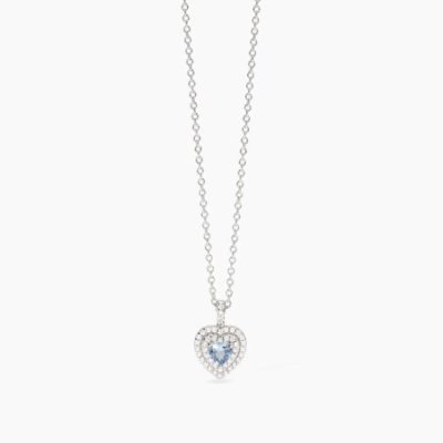 Mabina - Girocollo Argento - Acquamarina Sintetica - Zirconi