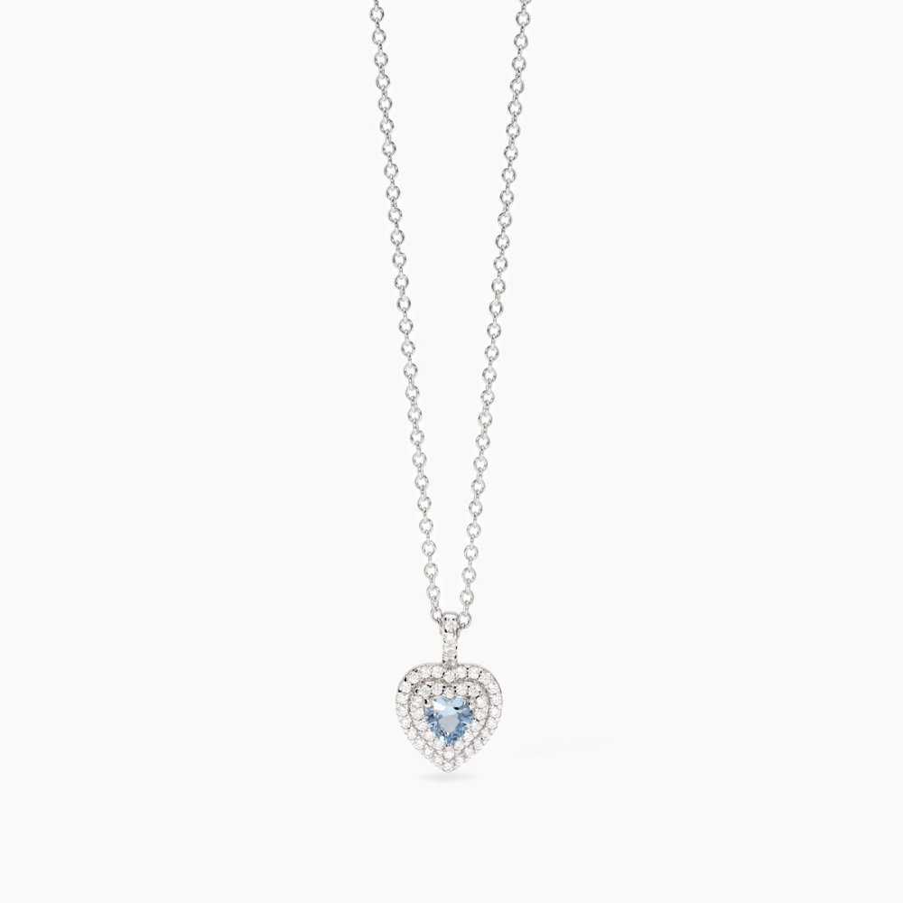 Mabina - Girocollo Argento - Acquamarina Sintetica - Zirconi Mabina - Girocollo Argento - Acquamarina Sintetica - Zirconi