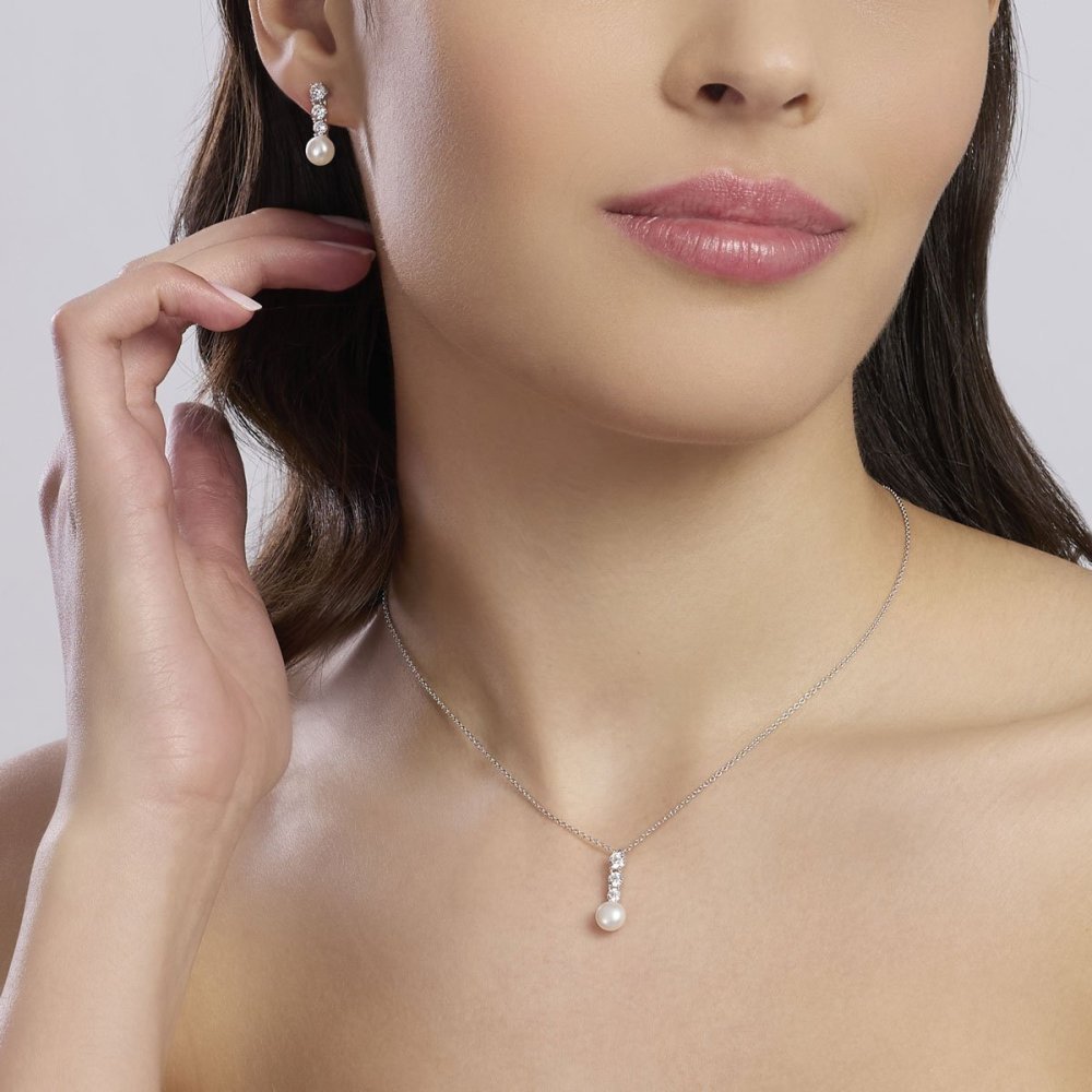 Mabina - Girocollo In Argento - Perle - Zirconi Mabina - Girocollo In Argento - Perle - Zirconi