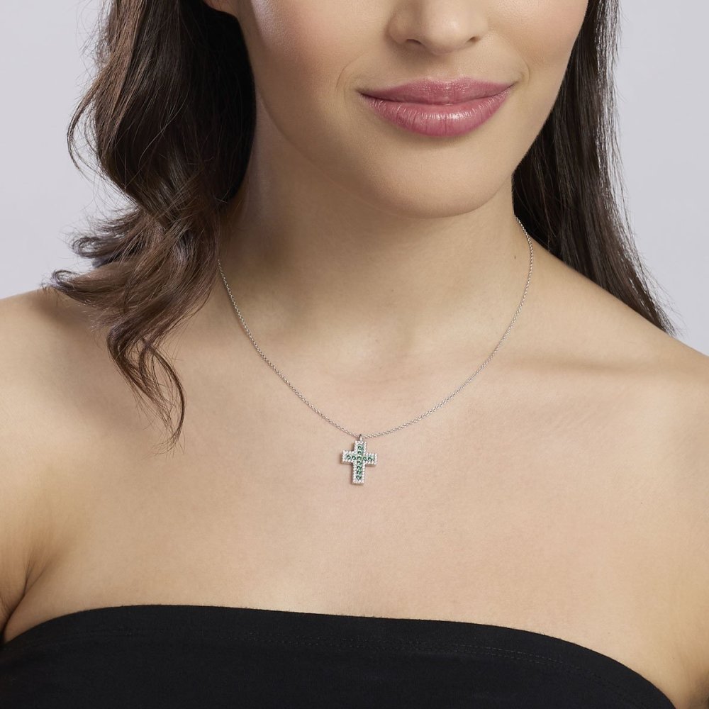 Mabina - Girocollo Smeraldo Sint - Argento 925 Mabina - Girocollo Smeraldo Sint - Argento 925