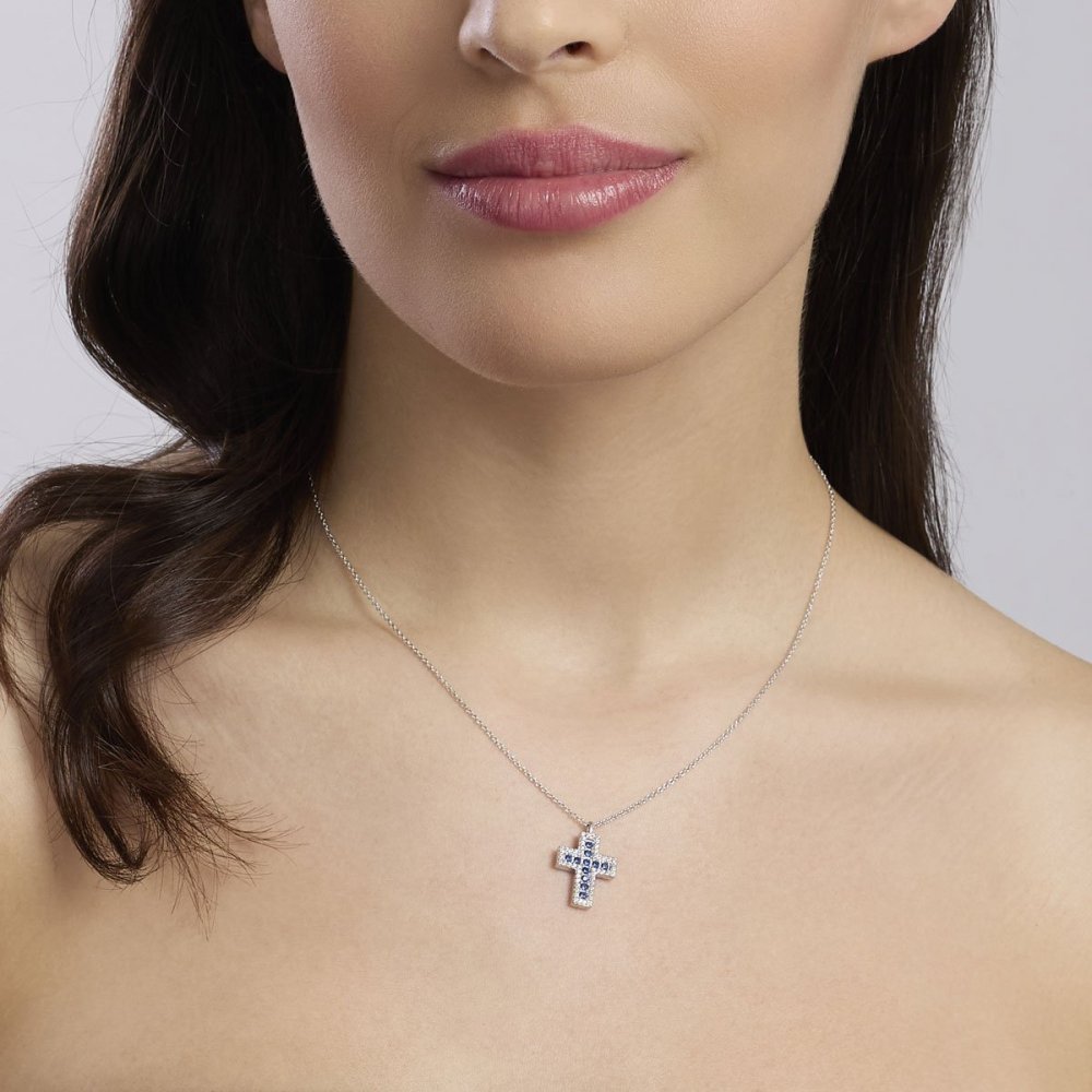 Mabina - Girocollo In Argento - Zaffiro Sintetico Mabina - Girocollo In Argento - Zaffiro Sintetico