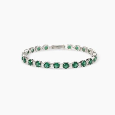 Mabina - Bracciale Tennis - Argento 925 - Smeraldo Sint