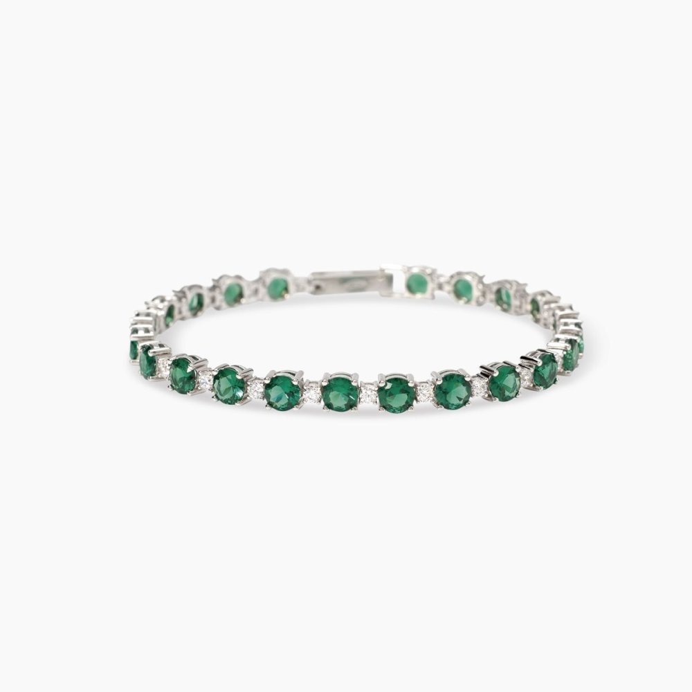 Mabina - Bracciale Tennis - Argento 925 - Smeraldo Sint