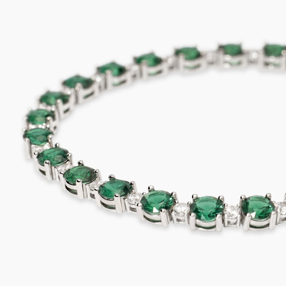 Mabina - Bracciale Tennis - Argento 925 - Smeraldo Sint