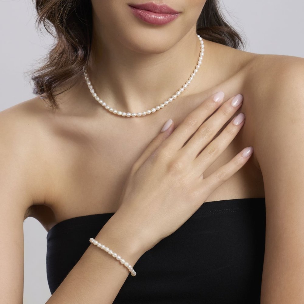 Mabina - Bracciale Argento - Perle Riso