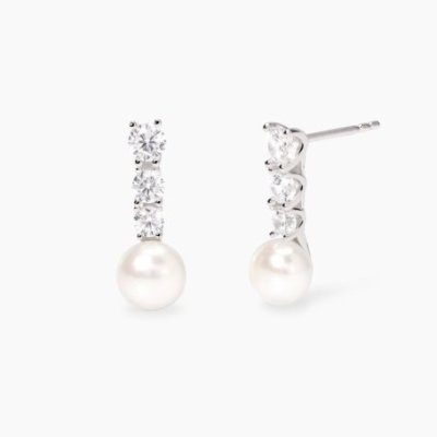 Mabina - Orecchini Argento - Perle E Zirconi