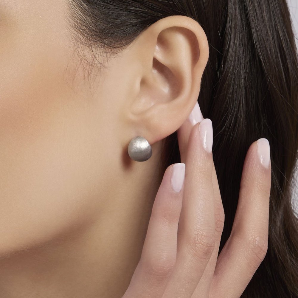 Mabina - Orecchini Argento - Rodiato Bulinato