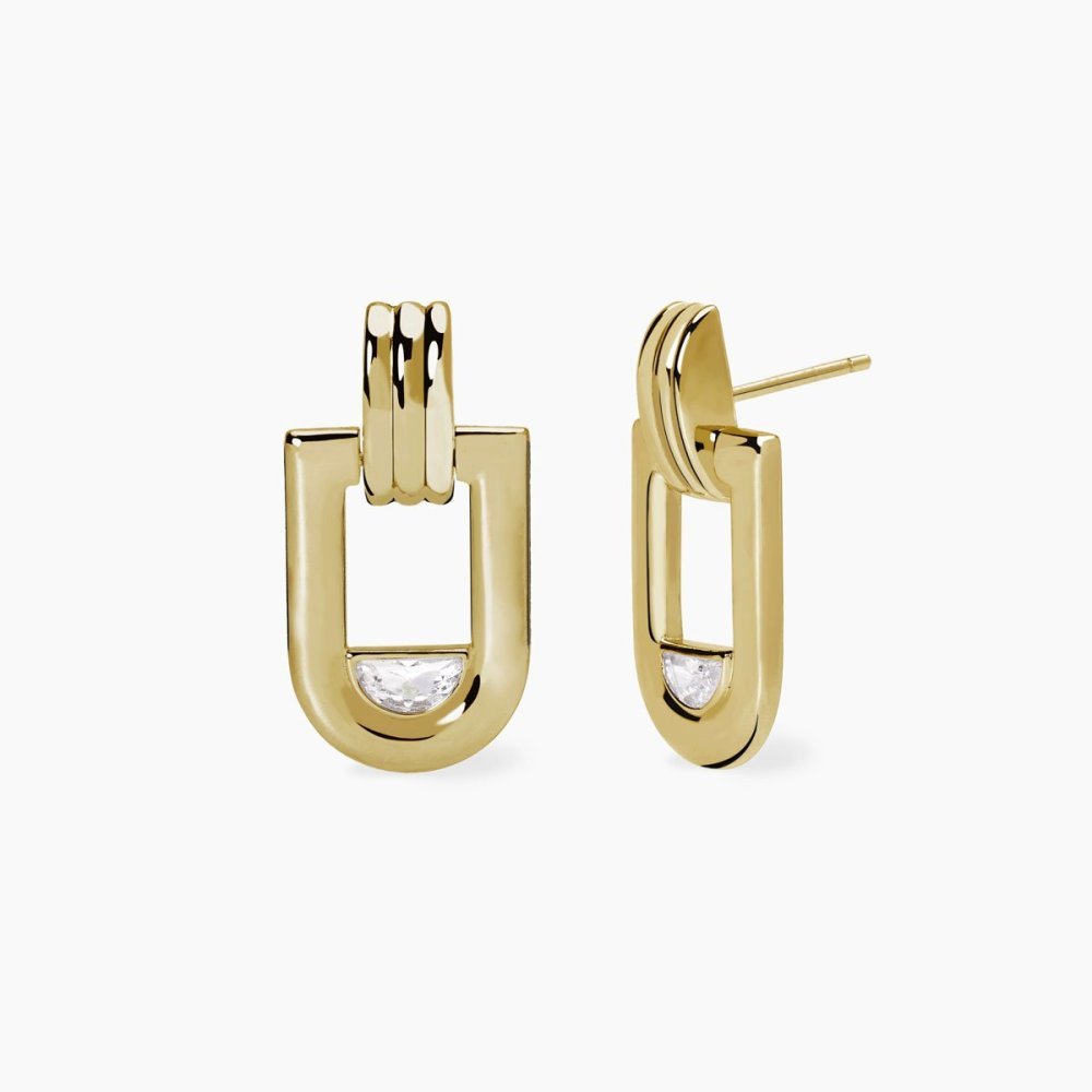 Mabina - Orecchini Argento - Zirconi - Dorato