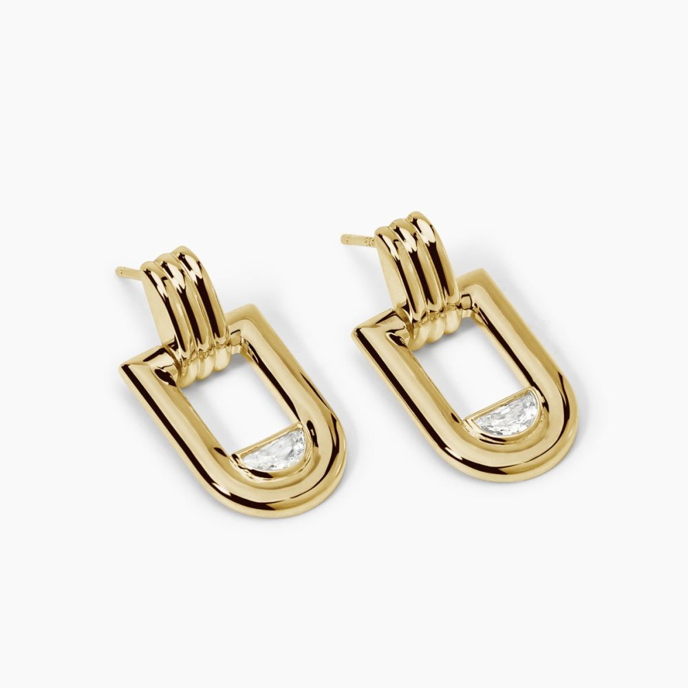 Mabina - Orecchini Argento - Zirconi - Dorato