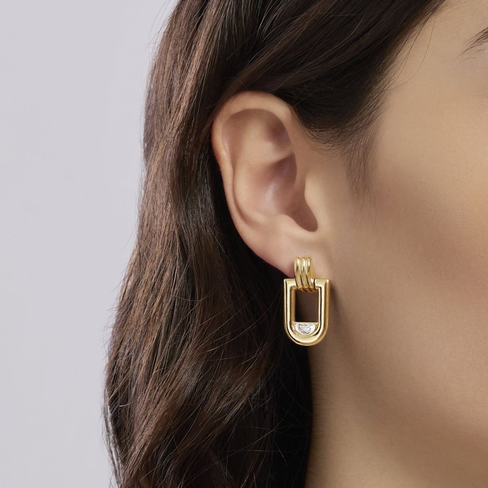 Mabina - Orecchini Argento - Zirconi - Dorato