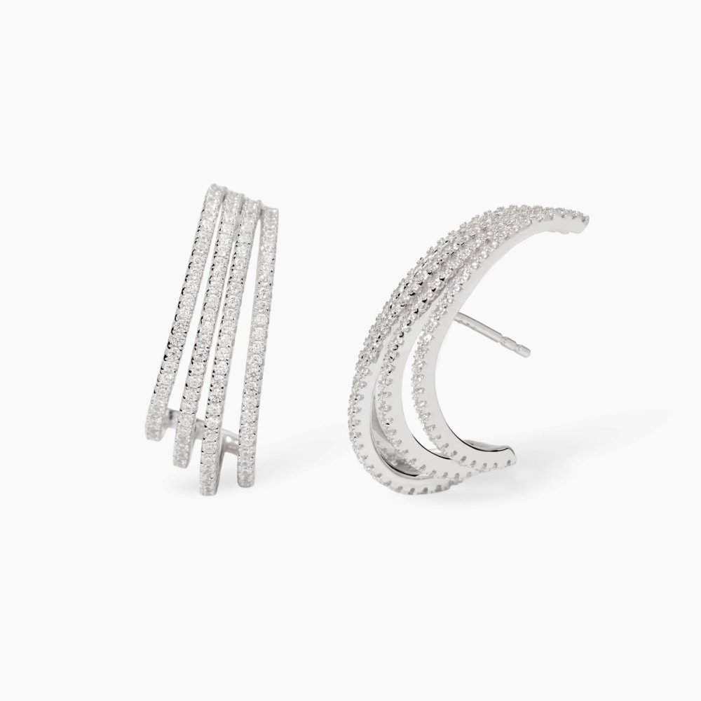 Mabina - Orecchini Argento - Zirconi Ø 1.5 Mm