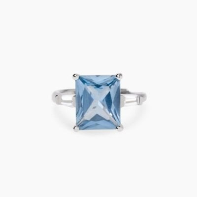 Mabina - Anello Argento 925 - Acquamarina Sintetica