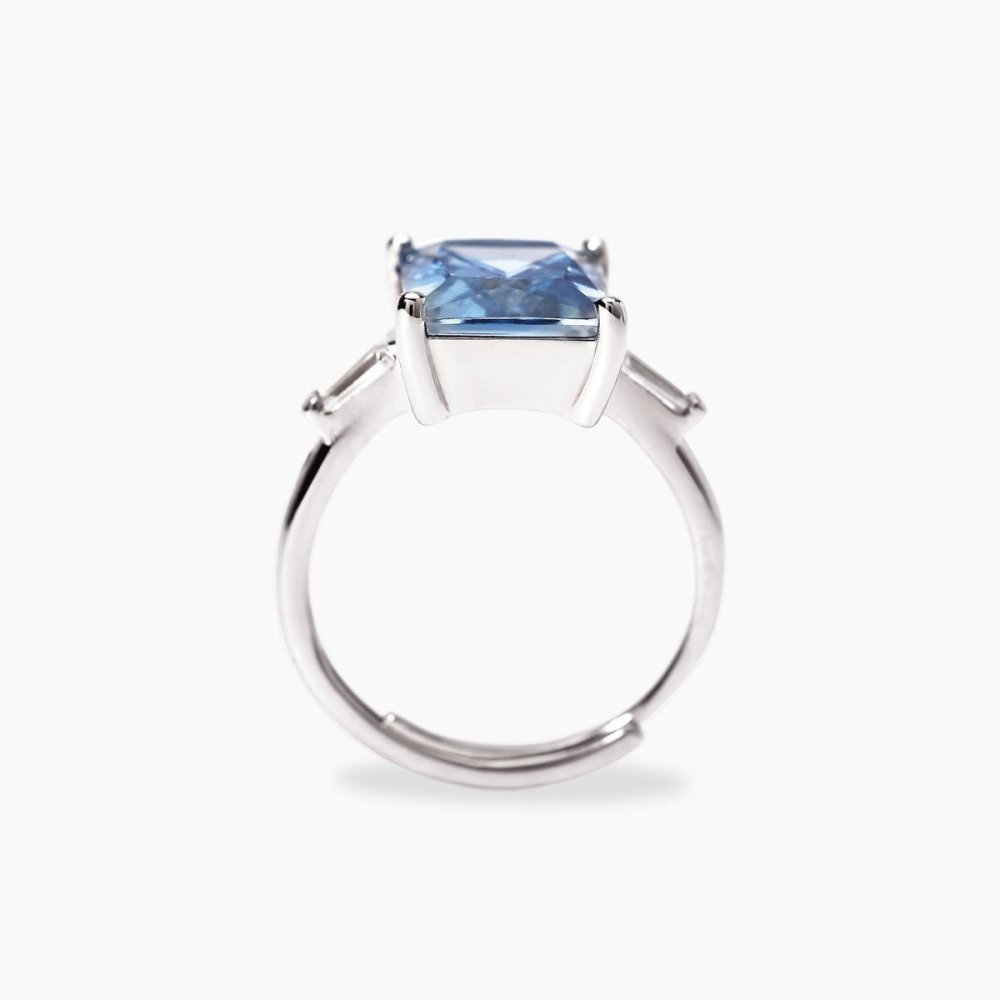 Mabina - Anello Argento 925 - Acquamarina Sintetica