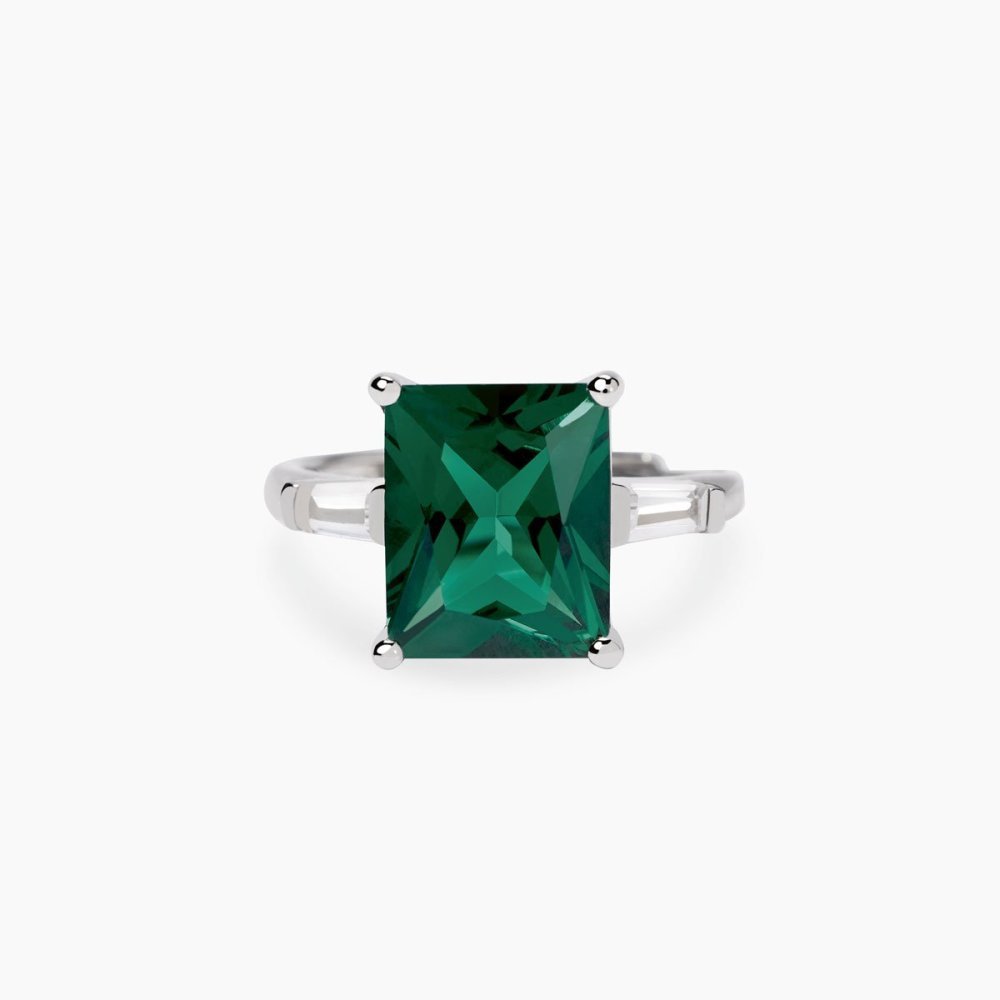 Mabina - Anello Argento 925 - Smeraldo Sintetico