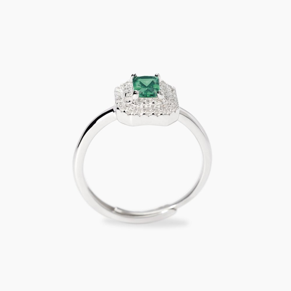 Mabina - Anello Argento 925 - Smeraldo Sintetico