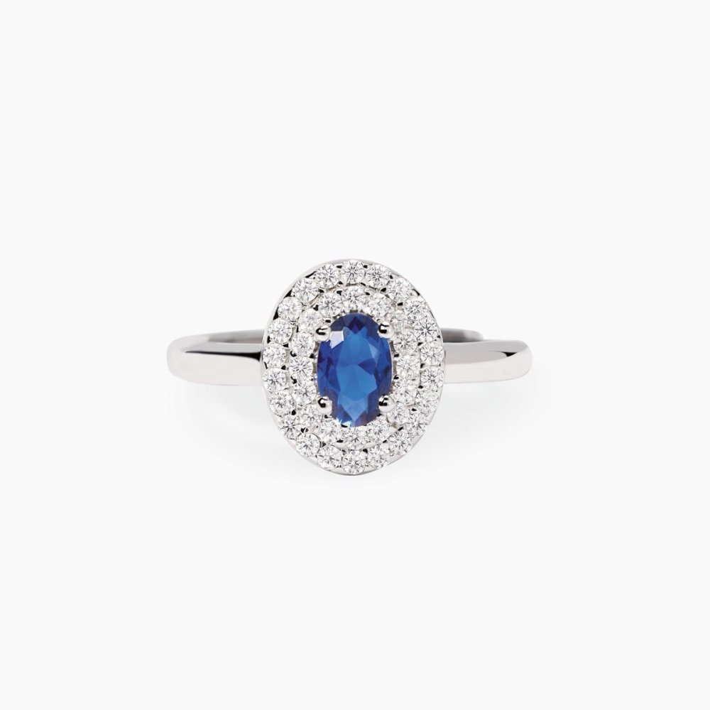 Mabina - Anello Argento 925 - Zaffiro Sintetico
