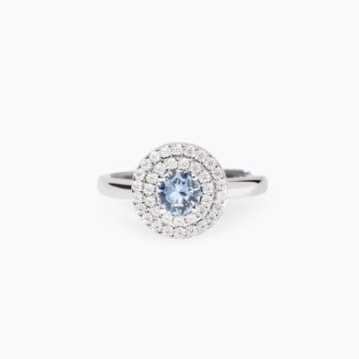 Mabina - Anello Argento - Acquamarina Sintetica