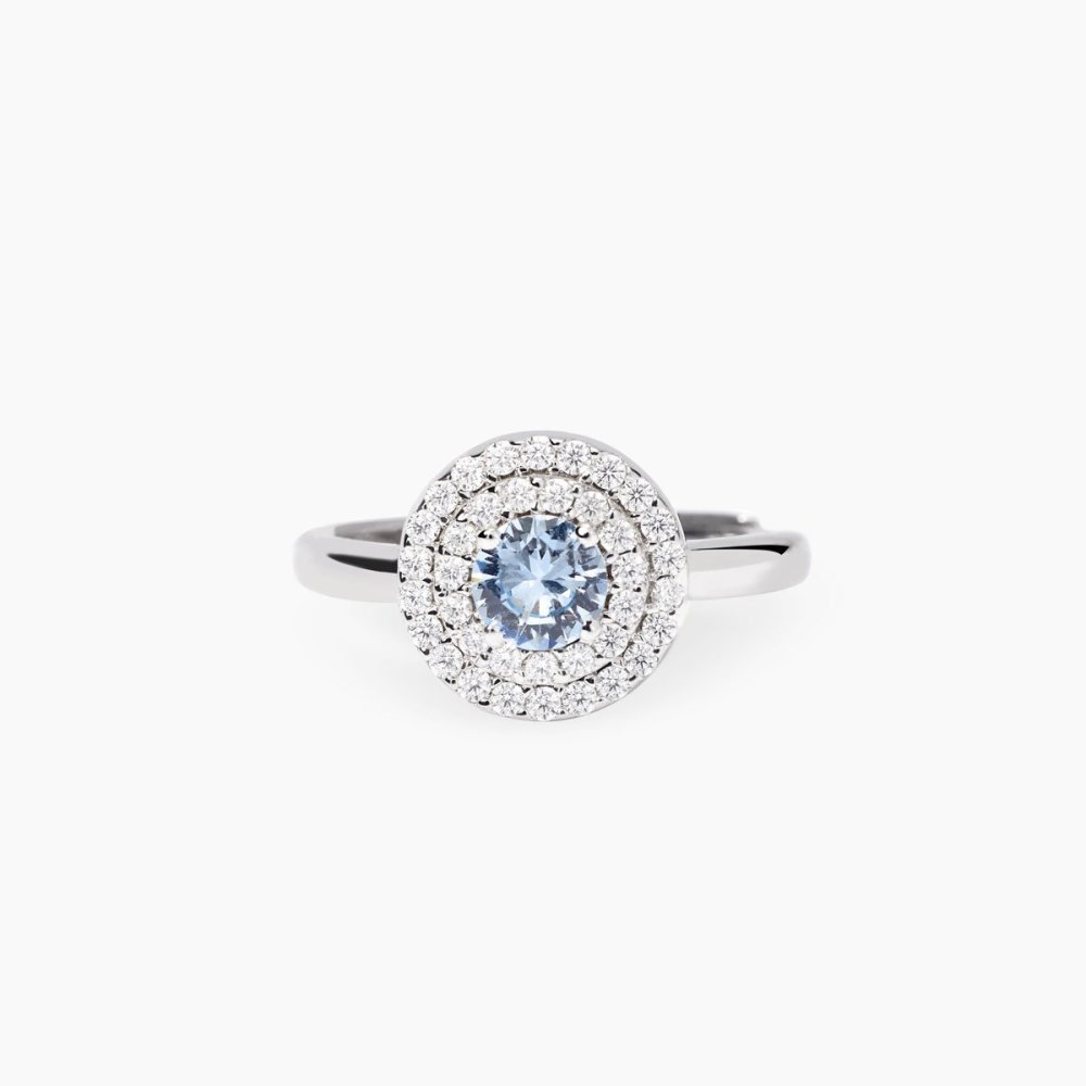 Mabina - Anello Argento - Acquamarina Sintetica