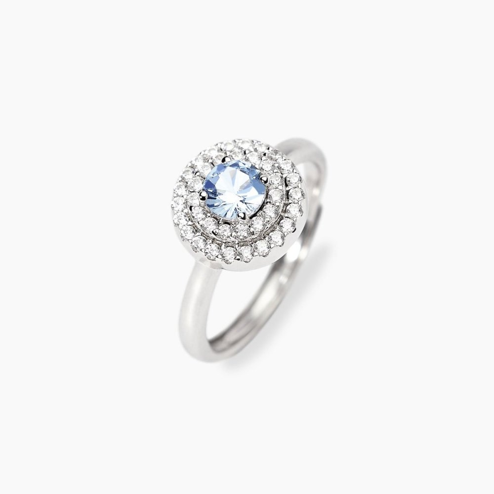 Mabina - Anello Argento - Acquamarina Sintetica