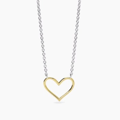 Mabina - Girocollo Argento - Oro 9K - Cuore
