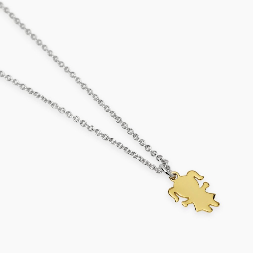 Mabina - Girocollo Argento 925 - Oro 9K - Bambina