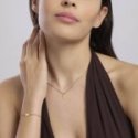Mabina - Girocollo Argento 925 - Oro 9K - Bambina
