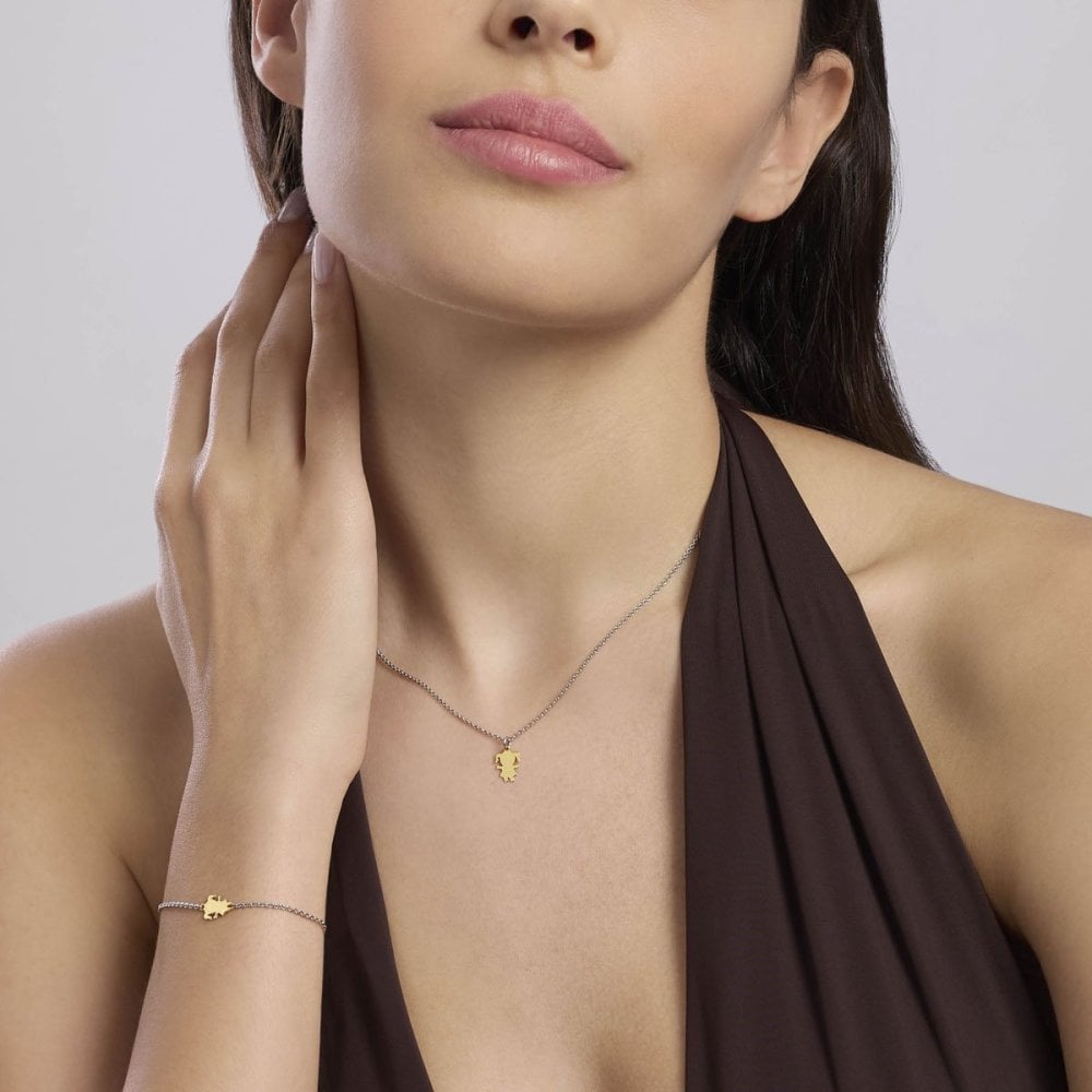 Mabina - Girocollo Argento 925 - Oro 9K - Bambina